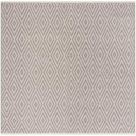 Safavieh 6 x 6 ft. Square Montauk Hand Woven RugGrey & Ivory MTK811A-6SQ